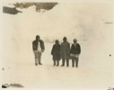 Image of Ah-mow-neddy, Ah-wee-a, Clay-ing-wa, Ah-tung-una, (Amaunalik Qaavigaq, Aviaq,  , and Atangana) dressed up standing on
